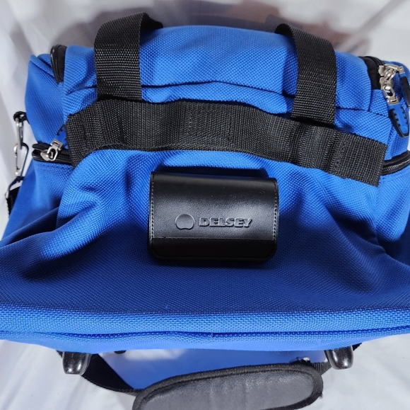 Delsey Carry-On Weekender Travel Duffle Bag w/ Strap Red/Black/Blue 2 available. - Picture 13 of 13